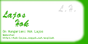 lajos hok business card